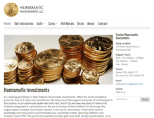 Tablet Screenshot of numismaticinvestmentsllc.com